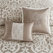 Madison Park Odette 8 Piece Jacquard Comforter Set in Tan