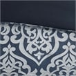 Madison Park Odette 8 Piece Jacquard Comforter Set in Navy