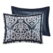 Madison Park Odette 8 Piece Jacquard Comforter Set in Navy