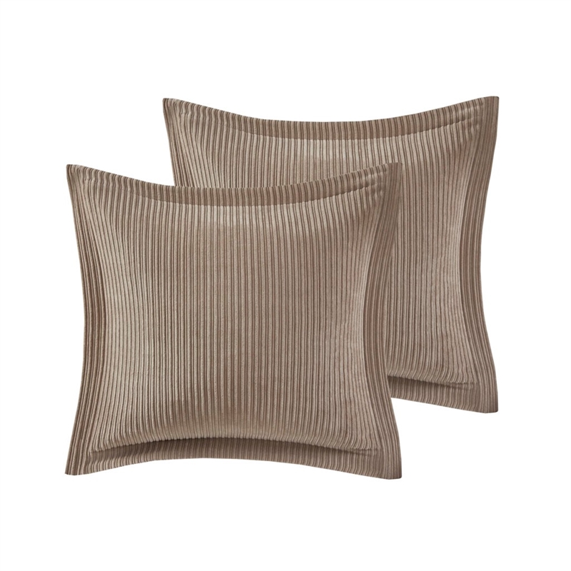 Madison Park Signature Grace 9 Piece Geometric Jacquard Comforter Set in Taupe