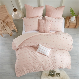 Urban Habitat Brooklyn Cotton Jacquard Comforter Set in Pink