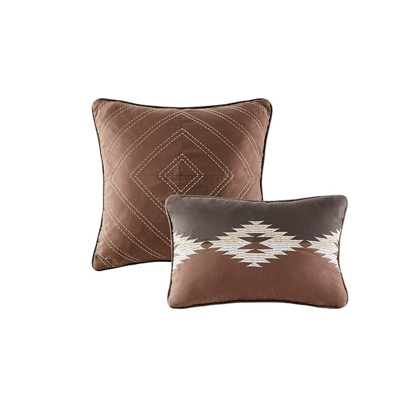 Woolrich Bitter Creek Oversized Comforter Set in Grey/Brown