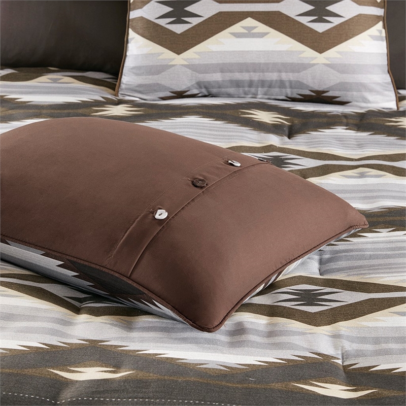 Woolrich Bitter Creek Oversized Comforter Set in Grey/Brown