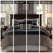 Madison Park Palmer 7 Piece Comforter Set in Black