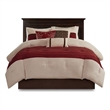 Madison Park Palmer 7 Piece Comforter Set in Red