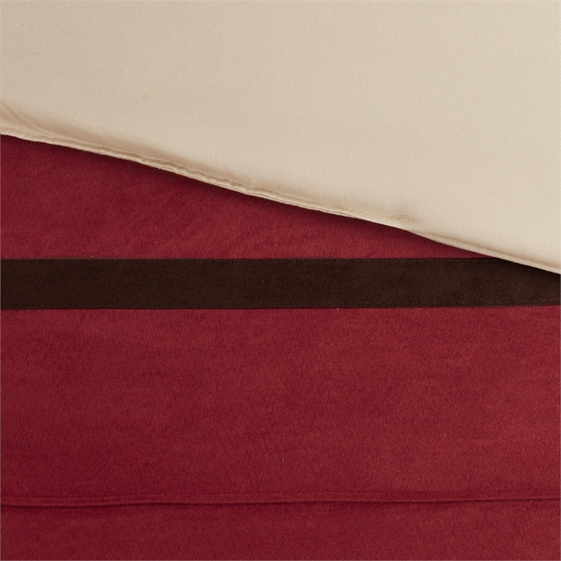 Madison Park Palmer 7 Piece Comforter Set in Red