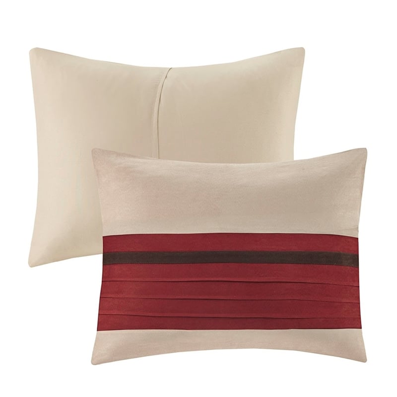 Madison Park Palmer 7 Piece Comforter Set in Red