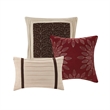 Madison Park Palmer 7 Piece Comforter Set in Red