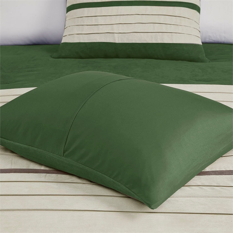 Madison Park Palmer 7 Piece Comforter Set in Green