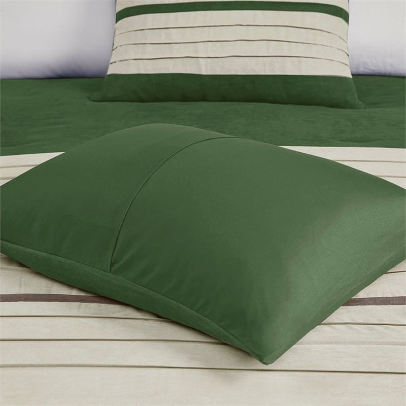 Madison Park Palmer 7 Piece Comforter Set in Green