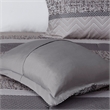 Madison Park Rhapsody 7 Piece Jacquard Comforter Set in Grey/Taupe