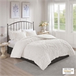 Madison Park Viola 3 Piece Tufted Cotton Chenille Damask Comforter Set