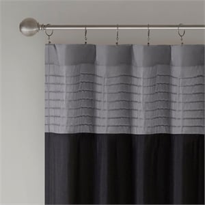 Madison Park Amherst Polyoni Pintuck Window Panel in Black