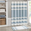 Madison Park Spa Waffle Shower Curtain with 3M Treatment in Blue
