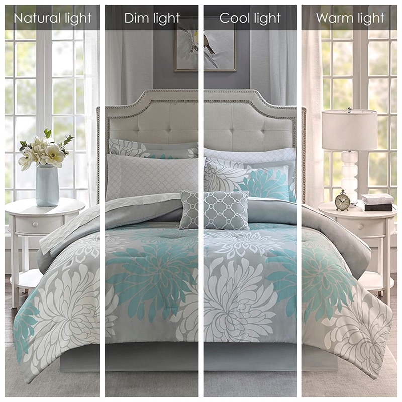 Madison Park Essentials Maible 9 Piece Comforter Set with Cotton Bed Sheets