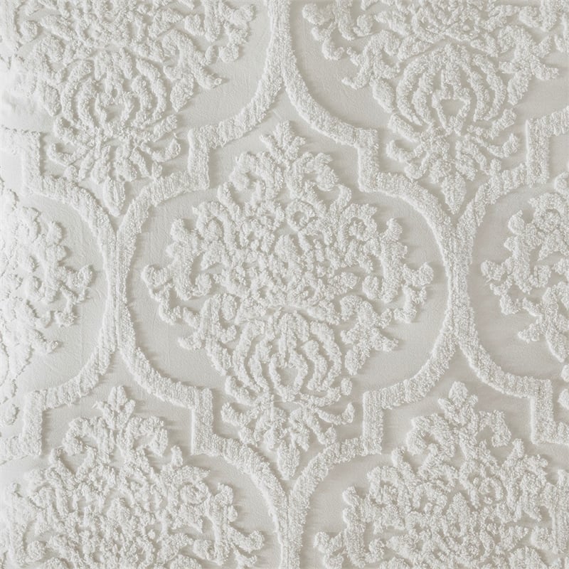 Madison Park Viola 3 Piece Tufted Cotton Chenille Damask Duvet Cover Set