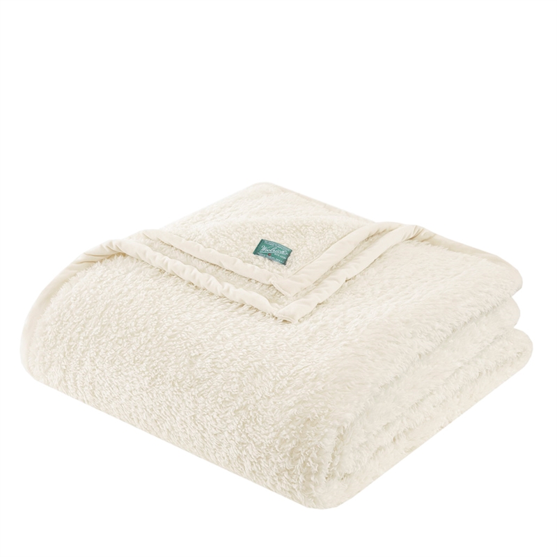 Woolrich Burlington Berber Blanket in Ivory