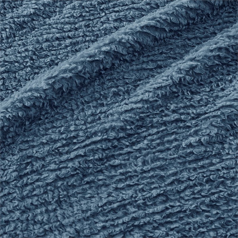 Woolrich Burlington Berber Blanket in Blue