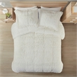 Intelligent Design Malea Shaggy Faux Fur Comforter Mini Set in Ivory