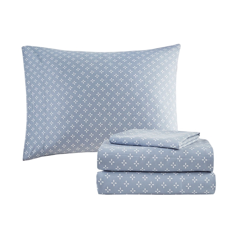 Madison Park Essentials Sofia Reversible 8 Piece Comforter Set with Bed Sheets