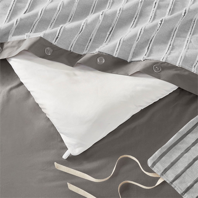 Madison Park Signature Essence Oversized Cotton Clipped Jacquard Comforter Set