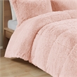 Intelligent Design Malea Shaggy Faux Fur Comforter Mini Set in Blush