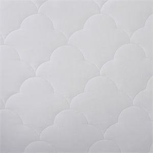 Sleep Philosophy Natural Cotton Percale Quilted Mattress Pad in White