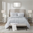 Madison Park Gia Back Print Long Fur Comforter Mini Set in Grey