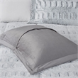 Madison Park Gia Back Print Long Fur Comforter Mini Set in Grey