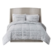 Madison Park Gia Back Print Long Fur Comforter Mini Set in Grey