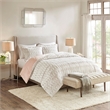 Madison Park Gia Back Print Long Fur Comforter Mini Set in Blush