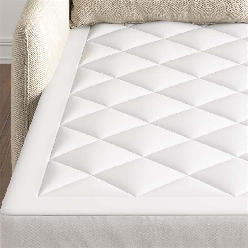 Sleep Philosophy Holden Waterproof Sofa Bed Mattress Pad in White