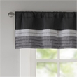 Madison Park Amherst Polyoni Pintuck Window Valance in Black