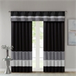 Madison Park Amherst Polyoni Pintuck Window Valance in Black