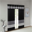 Madison Park Amherst Polyoni Pintuck Window Valance in Black