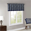 Madison Park Aubrey Jacquard Window Valance in Navy