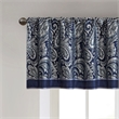 Madison Park Aubrey Jacquard Window Valance in Navy