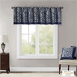 Madison Park Aubrey Jacquard Window Valance in Navy