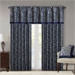 Madison Park Aubrey Jacquard Window Valance in Navy
