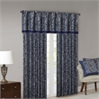 Madison Park Aubrey Jacquard Window Valance in Navy