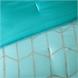 Intelligent Design Raina Metallic Printed Comforter Set in Aqua and Silver