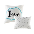 Intelligent Design Raina Metallic Printed Comforter Set in Aqua and Silver