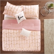 Intelligent Design Raina Metallic Printed Comforter Set in Blush and Gold