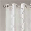 Madison Park Eden Fretwork Burnout Sheer Panel in White
