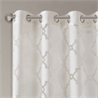 Madison Park Eden Fretwork Burnout Sheer Panel in White