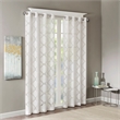 Madison Park Eden Fretwork Burnout Sheer Panel in White