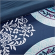 Intelligent Design Loretta Boho Comforter Set with Bed Sheets in Navy