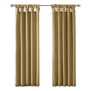 Madison Park Emilia Twist Tab Lined Window Curtain in Bronze