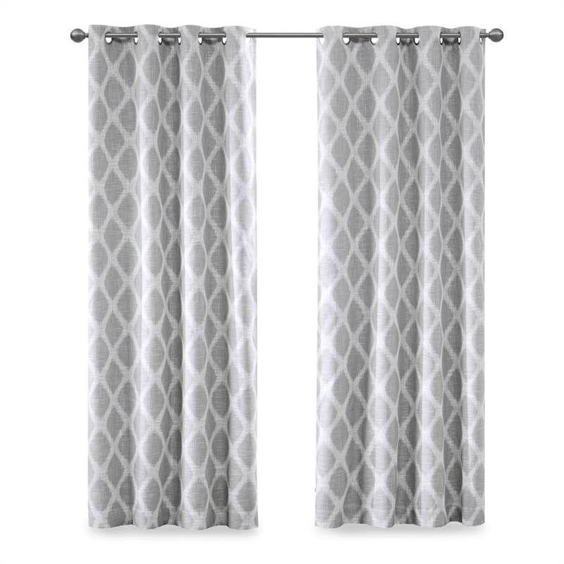 SunSmart Blakesly Printed Ikat Blackout Panel in Grey