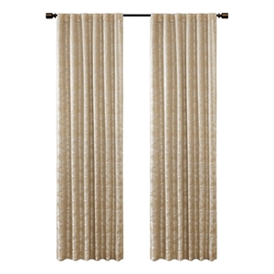 SunSmart Cassius Jacquard Lined Total Blackout Rod Pocket Back Tab Window Panel